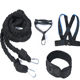 Back-Pull Type Waist Resistance Rope, Double-Pull Elastic Rope, Track and Field Heavy-Load Running Explosive Power Physical Training