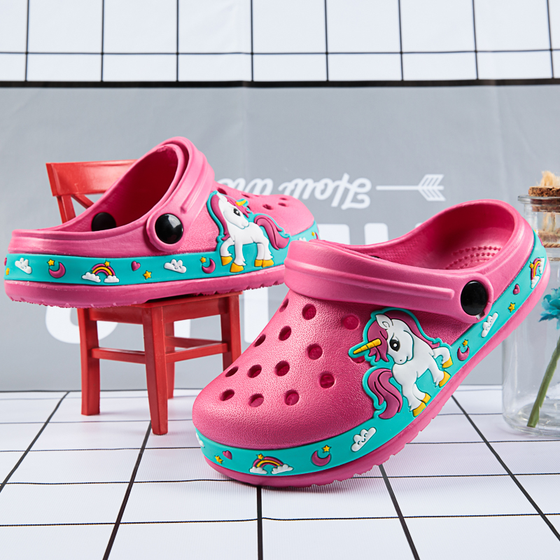 Girl's dongle shoes Children slippers CUHK children's children's children's boys'boys' treasure room home anti-slip soft bottom beach shoe summer