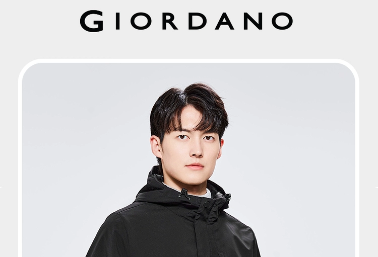 Giordano Jacket Men's DuPont Sorona Micro-Stretch Workwear Hooded Windbreaker Jacket 01072071