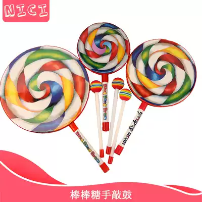 Kindergarten toys teaching aids children early education lollipop drums Orff percussion instrument 6 inch 8 inch 10 music teaching aids