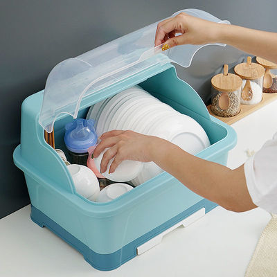 家用带盖抽屉式简约厨房沥水碗架