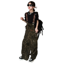 Girls Fashion BAO WEN Suspender Overalls 2024 Summer New Childrens Korean Style Cool Loose One-piece Long Pants
