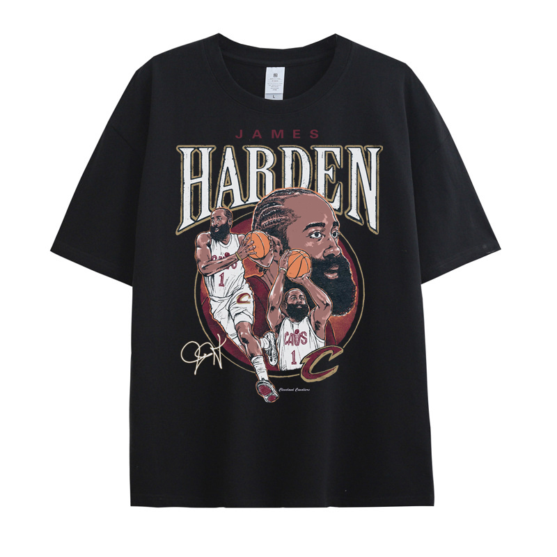 Original Cavaliers James Harden T-Shirt Short-Sleeved Men's Basketball Retro American Sports Training Uniform Sports Pure Cotton