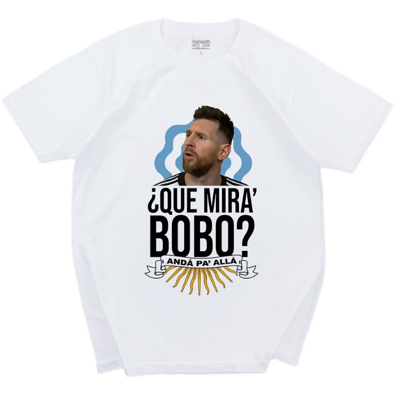 Messi Gives You Two Short-Sleeved T-Shirts. Look, Guys, Men's 3-Star Argentina Fan Football Tops Messi Gives You Two Short-Sleeved T-Shirts. Look, Guys, Men's 3-Star Argentina Fan Football Tops