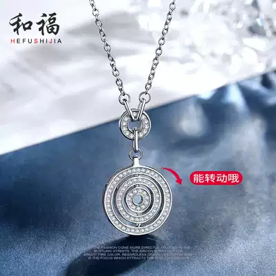 s925 sterling silver necklace female choker Japanese and Korean version of Joker fashion simple sweater refining men's personality creative pendant