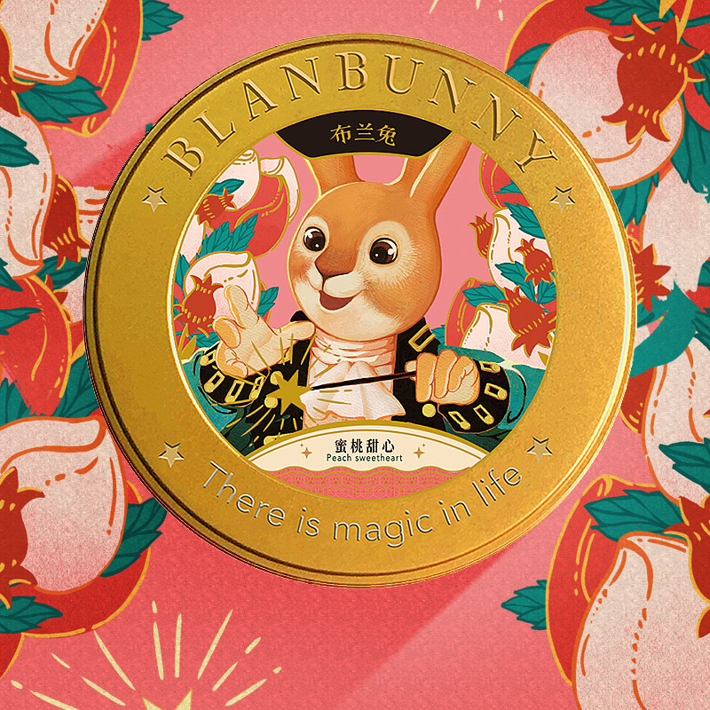 blanbunny Peach Sweetheart Fruit Tea Combination Scented Tea Peach Flavor Dried Fruit Roselle Canned