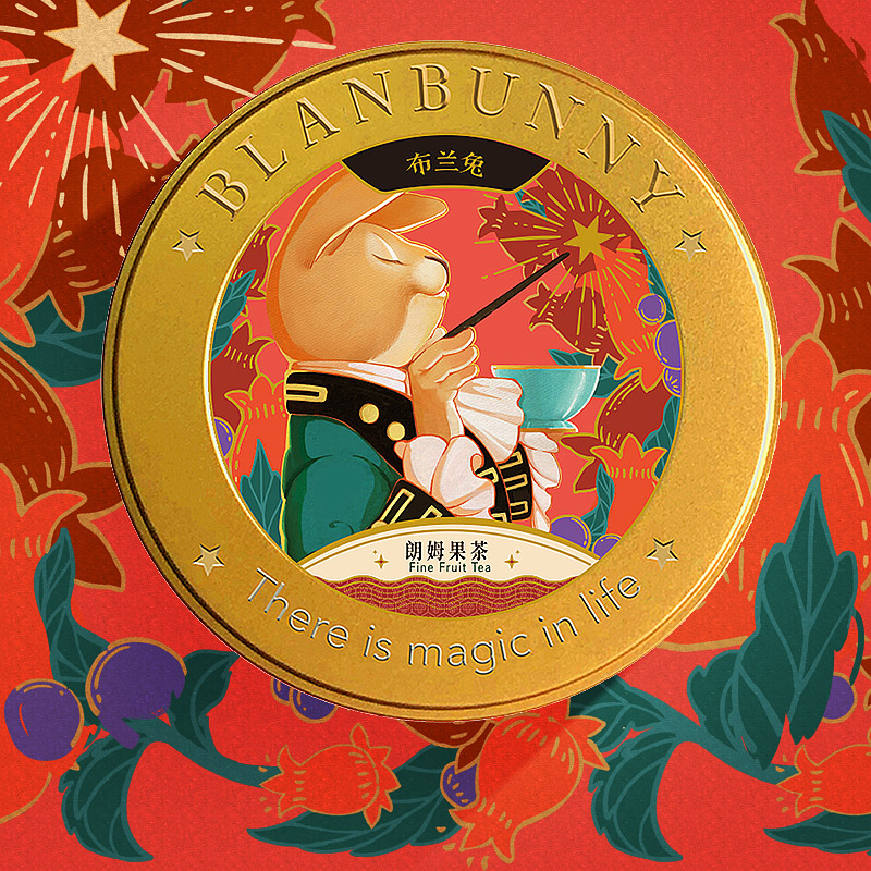 blanbunny Bran rabbit rum fruit tea flower fruit tea combination dried fruit tea combination type scented tea small cans