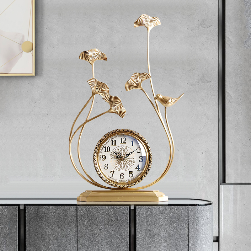 Clock table clock living room home art creative fashion European-style porch drawer decoration desktop clock retro desk clock