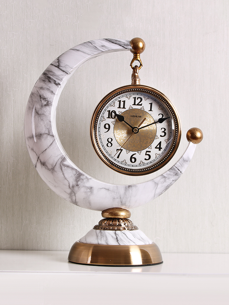 Clock Stand Clock Living Room Home Simple Desktop Creative Fashion Table Top Ornament Clock Nordic European Style Silent Table Clock