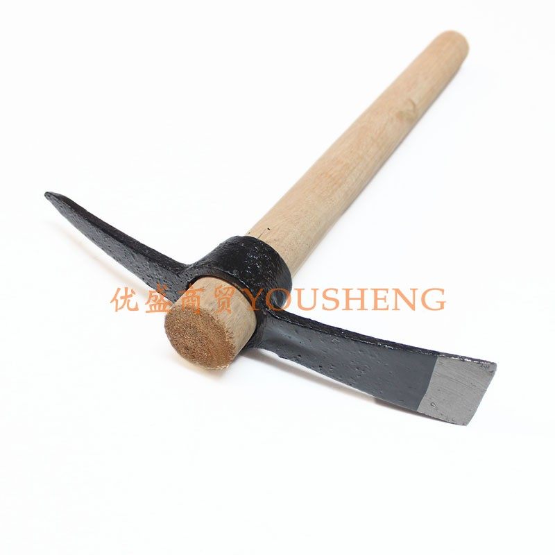 Outdoor pickaxe cross pickaxe gardening small pickaxe hoe head mini sheep pickaxe steel pickaxe flat tip steel pickaxe agricultural tools