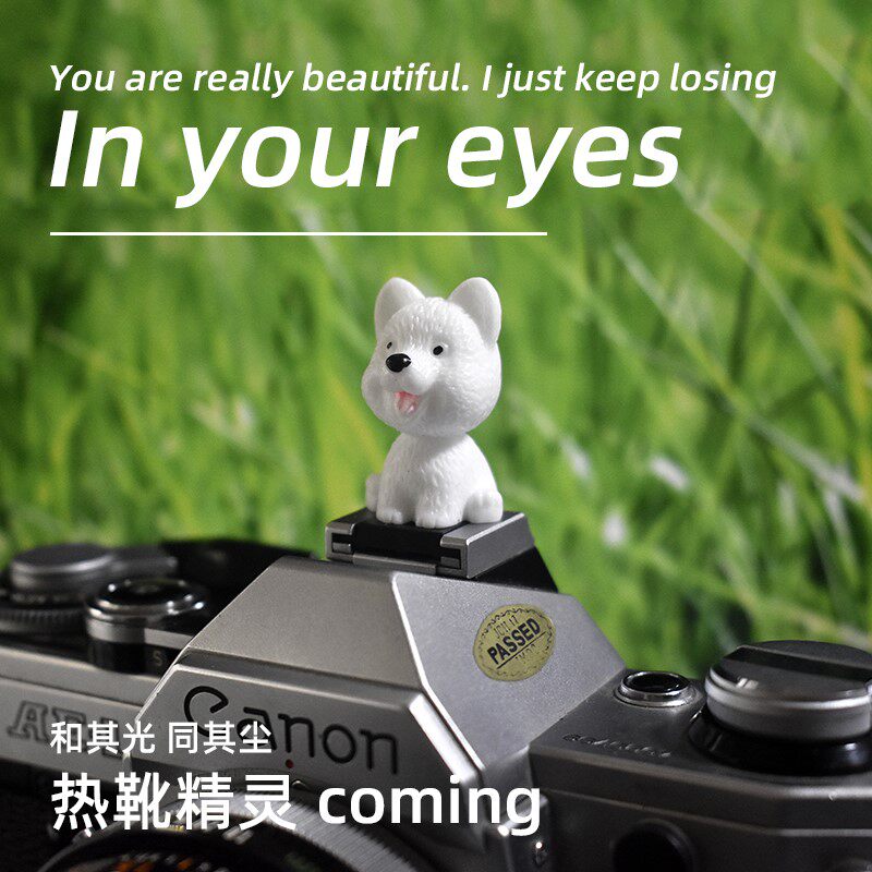 Dog Hot Boots Cover Cute Cartoon Camera Ornament Hot Boot Seat Flash Seat Dust Cap Protection Universal