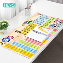 Accompany a lifetime Cortical cartoon shortcut mouse pad Waterproof oversized Pinyin multiplication formula mathematical formula Periodic table Office desk pad Customizable pattern size writing mat