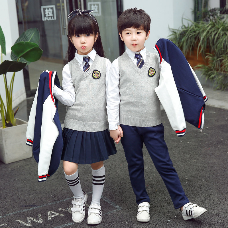Kindergarten garden clothes spring and autumn school uniforms English suits children's class uniforms new winter textbooks