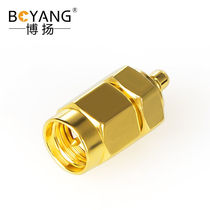 Boyang high frequency RF coaxial adapter 50 Euro SMA revolution MMCX male converter SMA revolution to MMCX revolution