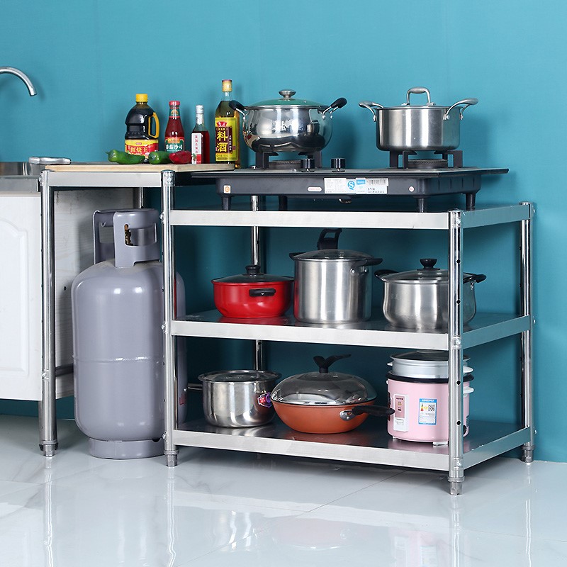 Gas Stove Cabinet Hearth Rack Cabinet of Furnace Embedded stove Embedded bracket Home Kitchen Simple Stir-fry Terrace Shelving