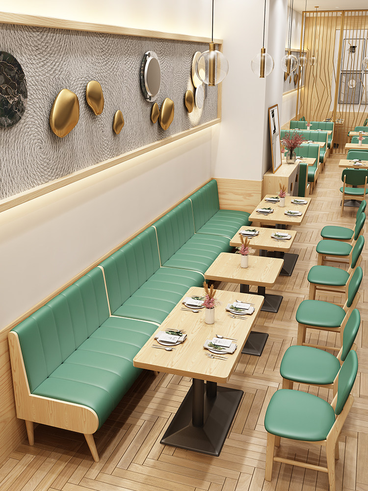 Dining Room Cassette Barbecue Shop Coffee Shop Sweet Shop Burger Shop Close By Wall Commercial Catering Shop Milk Tea Shop Table And Chairs Combination