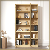 Custom minimalist aluminum alloy New Chinese bookcase living-room bedroom combination with glass door background bookcase full wall whole wall