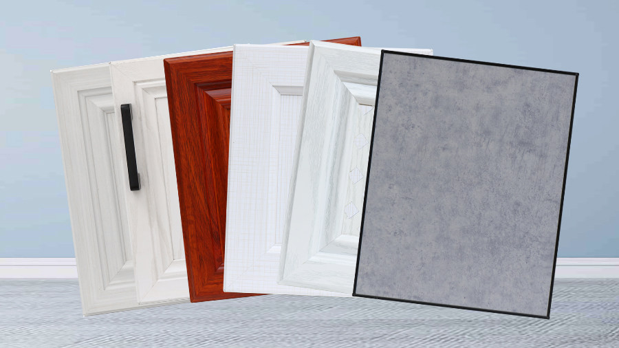 Custom aluminum alloy high light overall closet cabinet door kitchen hanger door balcony flat door stove table door aluminum alloy carbon crystal door panel