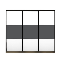 Full Aluminum Wardrobe Door Skin Sense Aluminum Alloy Glass Moving Doors No Formaldehyde Carbon Crystal Board Aluminum Alloy Wardrobe Pushdoor Custom