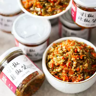 Fish music flavor is colored pepper sauce chili sauce spicy Hunan specialty homemade farmhouse special spicy appetizer rice noodles spicy sauce