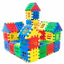 3-8 years old childrens cubes plastic building blocks big House puzzle kindergarten DIY