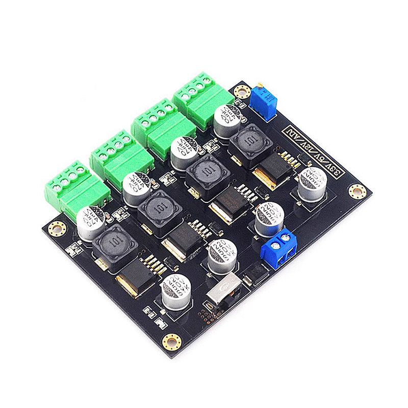 LM2596多路开关电源 3.3V/5V/12V/ADJ可调电压输出 电源模块