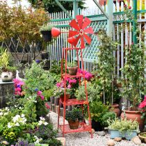 Outdoor Nordic garden Windmill wrought iron flower stand Creative courtyard Villa floor decoration Terrace landscaping Balcony layout