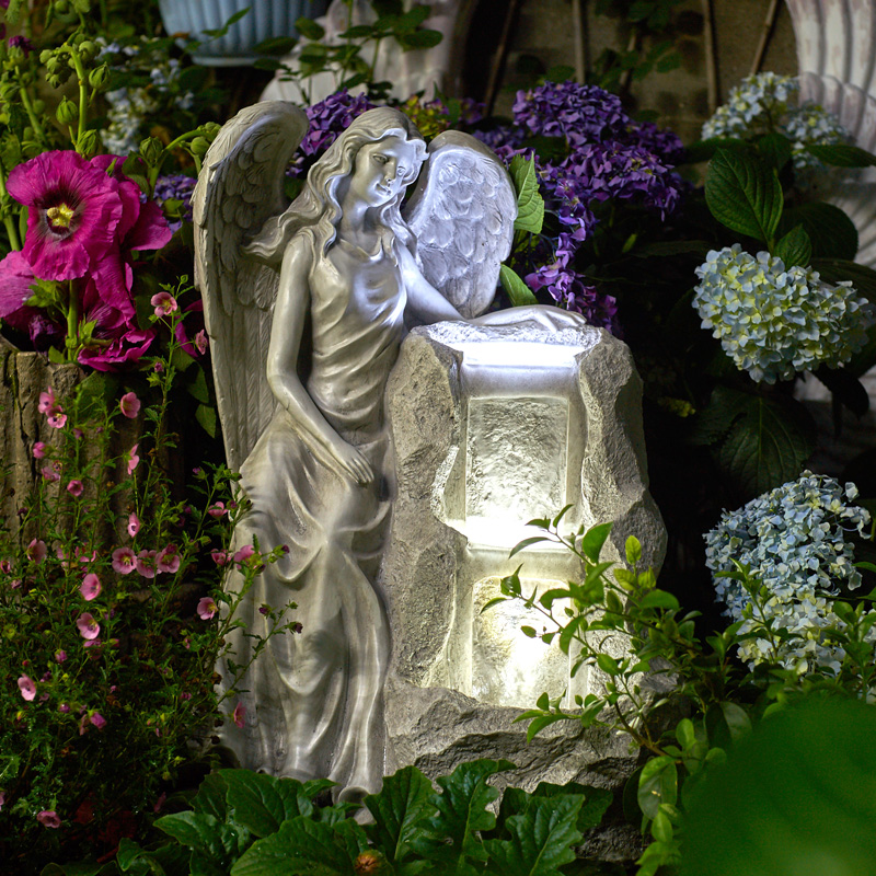 European-style modern angel flowing water ornaments lucky feng shui fountain living room outdoor courtyard landing home landscape decoration