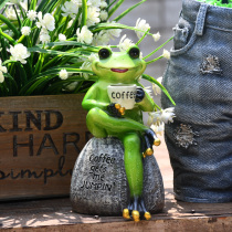 Courtyard decoration frog decoration Garden art decoration Resin crafts creative cute cartoon animal balcony