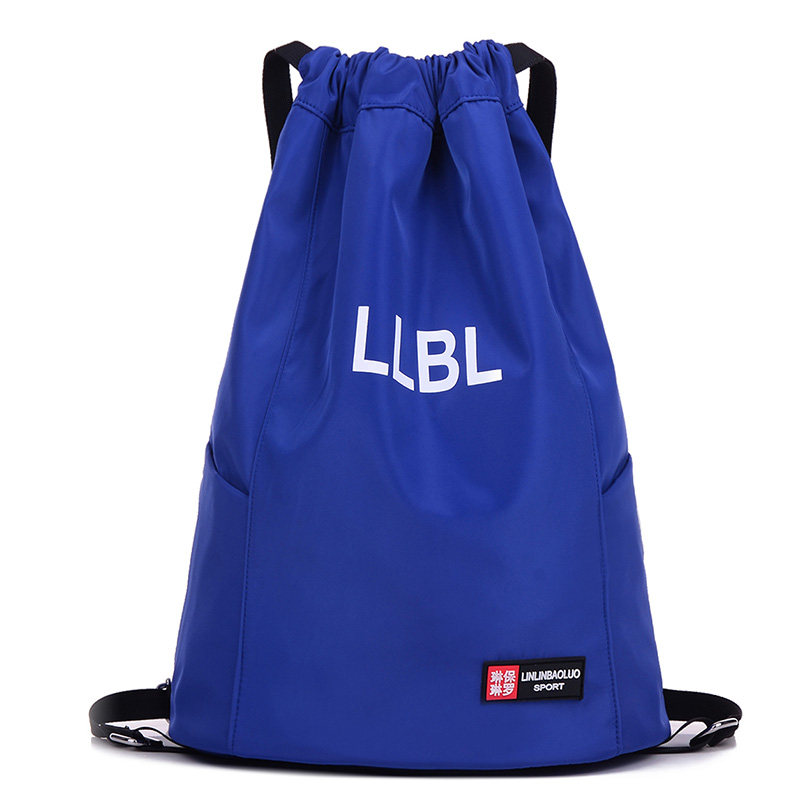 Rope-shoulder bag female light collection package Male sports fitness backpack pull rope beam pocket custom logo