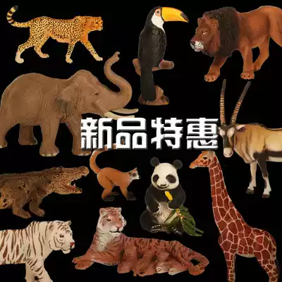 Animal model simulation toy set children gift plastic Solid Snake Wolf bird Cat Chicken Horse Lion Wild World