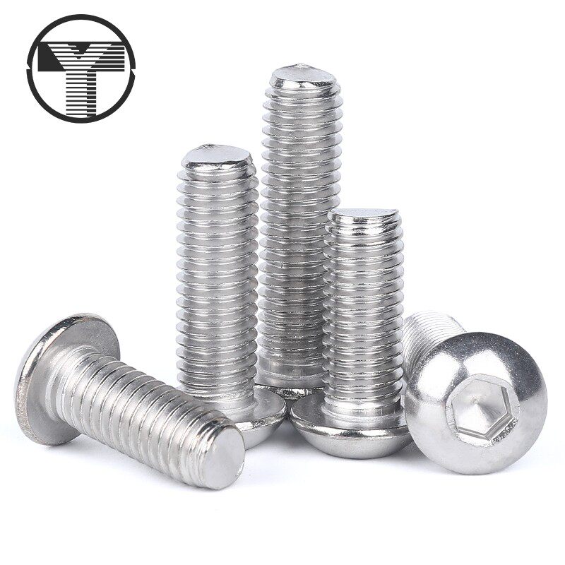 304 stainless steel round head disc head inner hexagonal screw 10 12 12 20 20 30 30 40-100 (M6 M8