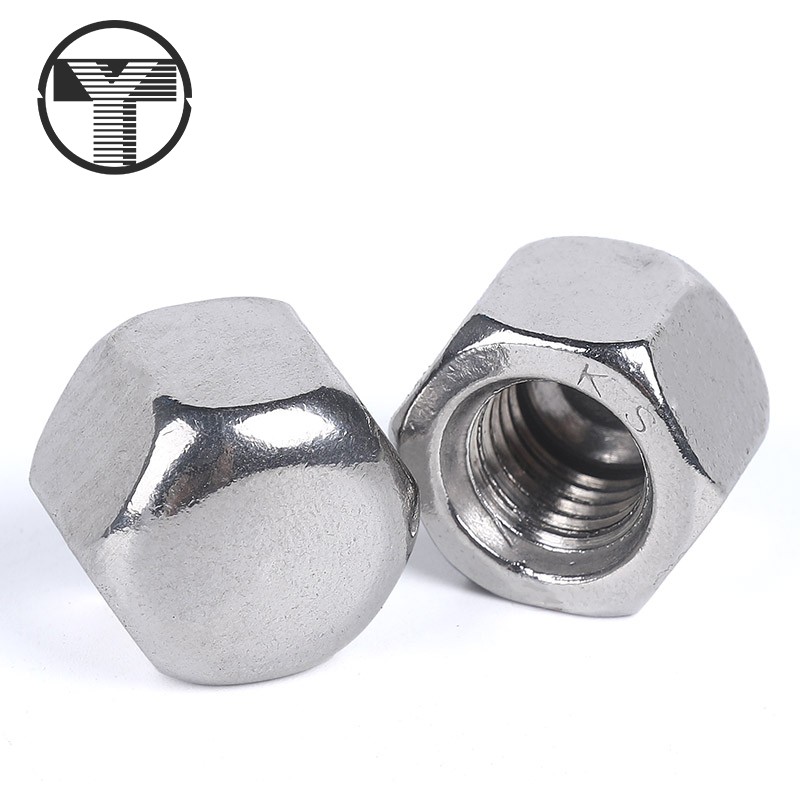 304 stainless steel short type hexagonal lid shaped nut DIN917 low type short cover nut slim blind nut M3-M20