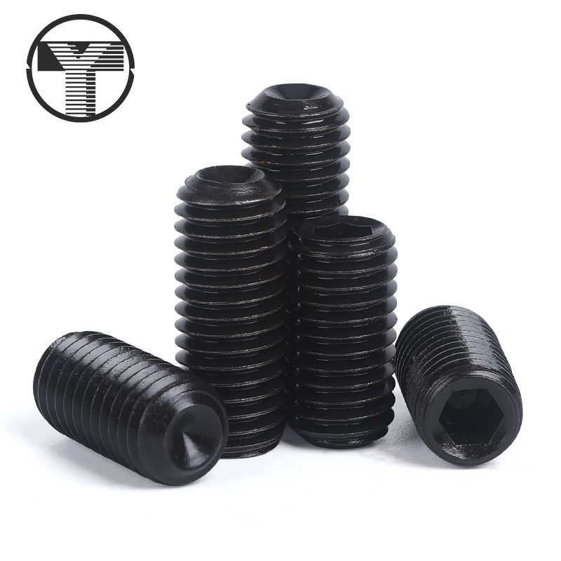 12 Class 9 hexagon concave end fastening screw base meter screw machine rice top wire headless screw M5 M6M8