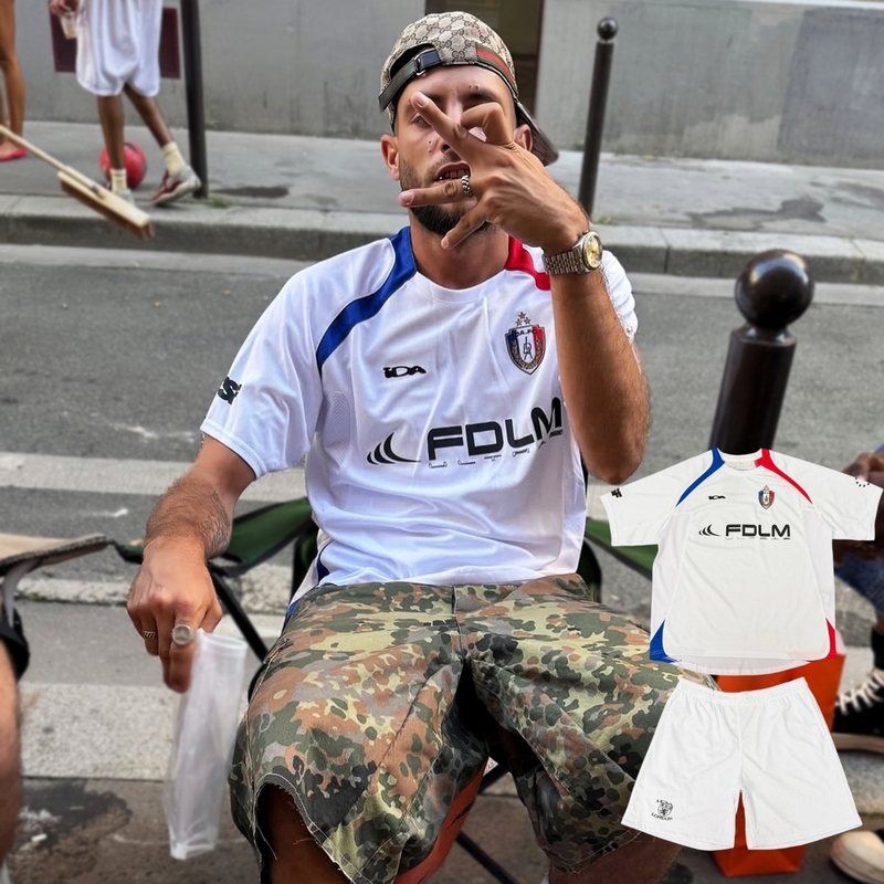 Correct Version of Ida French Limited Edition American Retro Mesh Jersey Short-Sleeve Shorts Set Street Fashion Loose T-Shirt