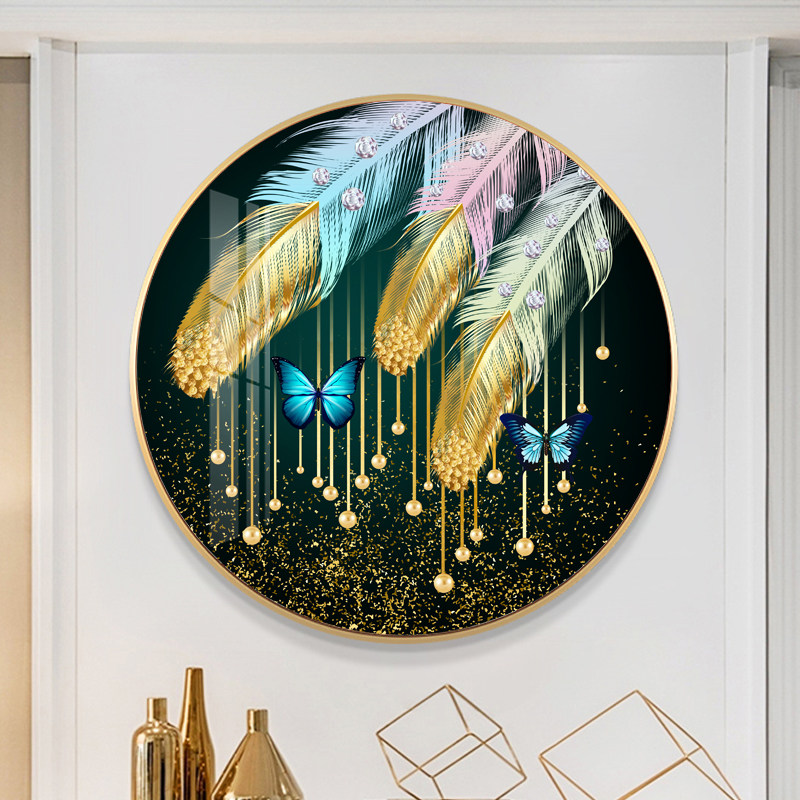 5d Diamond Painting Full Drilling 2022 New Living Room Feather Cross Embroidered Crystal Dot Sticker with hand sticking and drilling brick and stone embroidery