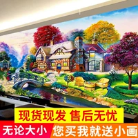 Бриллиантовая живопись 2023 Новая 5D Full Diamonds Гостиная, затягивающая сельская хижина европейская спальня паста бриллиантовая вышивка