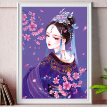 5d diamond painting 2022 new living room cross embroidered ancient wind Beauty figure Crystal handmade point stickup diamond embroidered