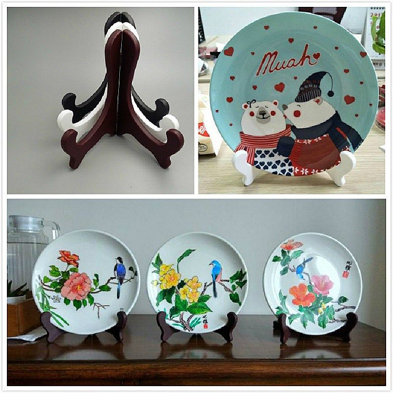 Decorative plate bracket disc display stand photo frame triangle bracket Pu 'er tea cake plastic bracket tea bracket