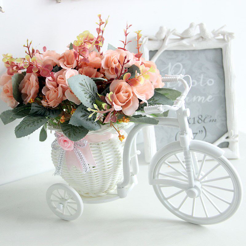 Flower float set on piano decoration small decoration plastic dry bouquet indoor guest tea table hall decoration fake flowers