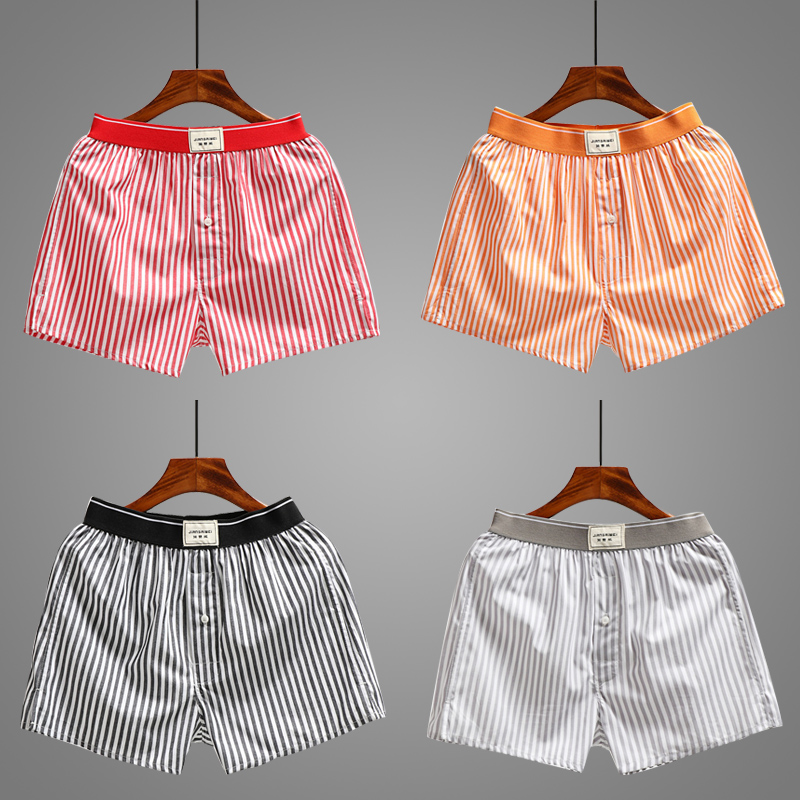 Men's panties loose-fitting cotton sports shorts pajamas oversized four-corner flat angle summer home pants breathable pants