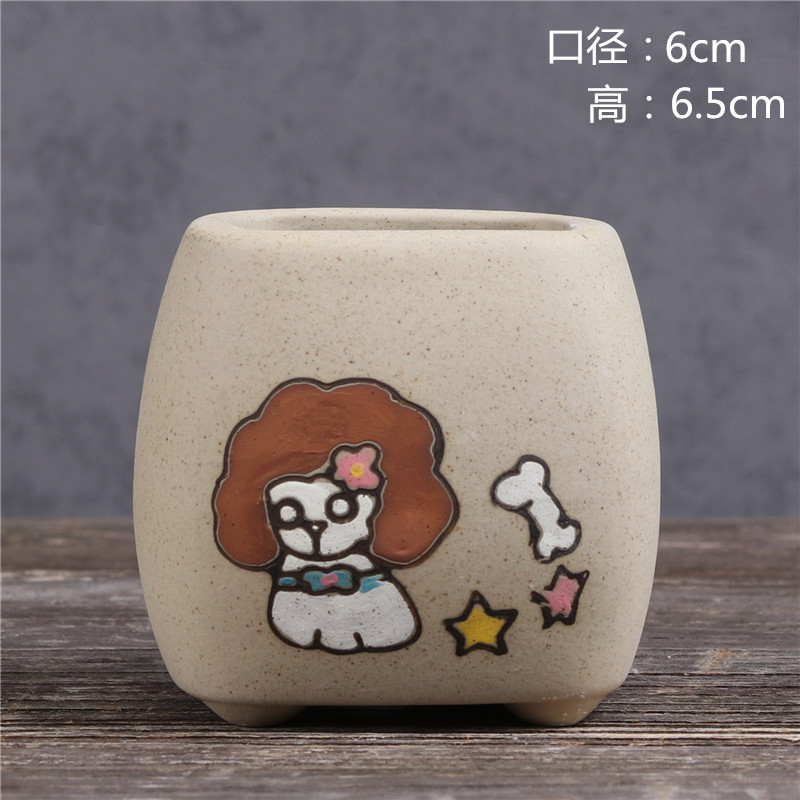 Basin of Chesapeake hand - made mini ceramic flower pot, fleshy special offer a clearance package mail small lovely delicate cartoon thumb Basin