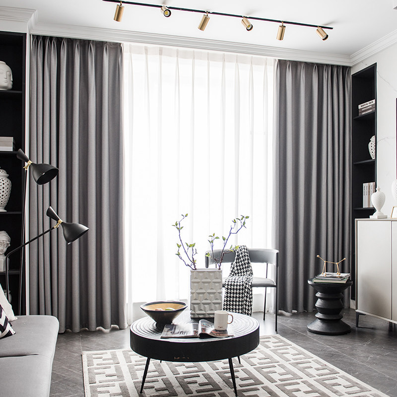 Curtain shading 100 light-tight full-living room thermal insulation sunscreen sunscreen Bednordic simplicity 2020 New c