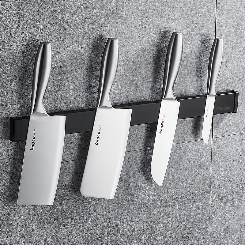 Strong magnetic magnet tool holder kitchen shelve wall-mounted free-to-punch magnetic magnetic knife with kitchen knife accommodating layer frame