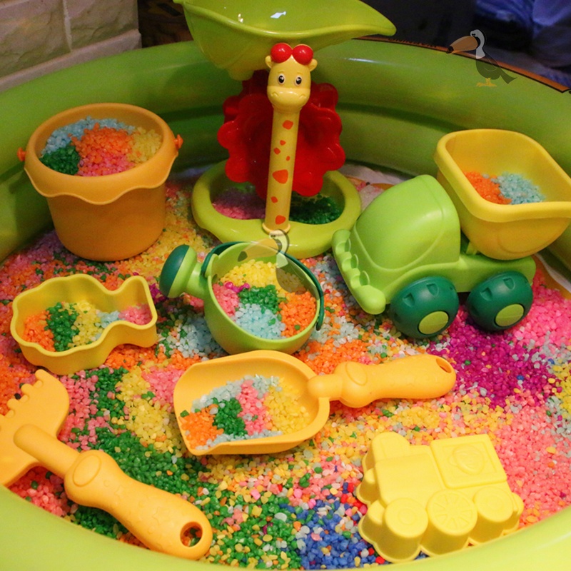 Douyin toy sand instead of Cassia children digging sand beach toy sand pool boy girl gift color stone bag