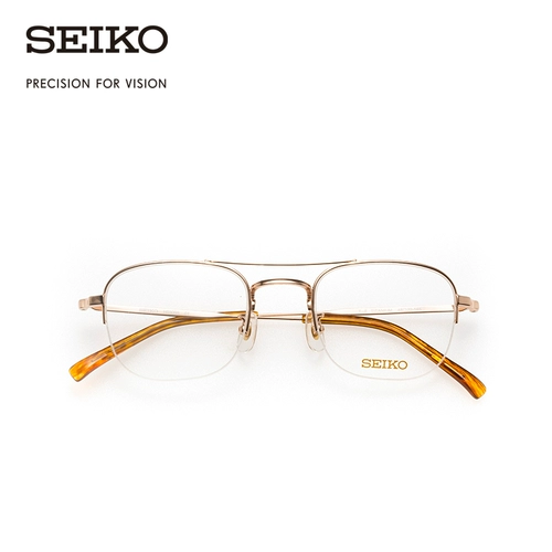 Seiko Seiko Glasses Retro Series Нейтральная полуфрейм -легкие модные очки H03099
