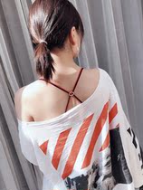  Beautiful back cross bra with sexy underwear shoulder strap rhinestone invisible underwear with travel and vacation BRA strap cross