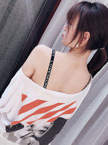  Shoulder shoulder strap trend letter underwear belt suitable for exposed one-word collar shoulder strap Bra strap underwear accessories female summer