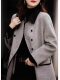 Women's woolen coat thickened autumn and winter 2025 new temperament commuting loose slimming high-end double-sided woolen coat