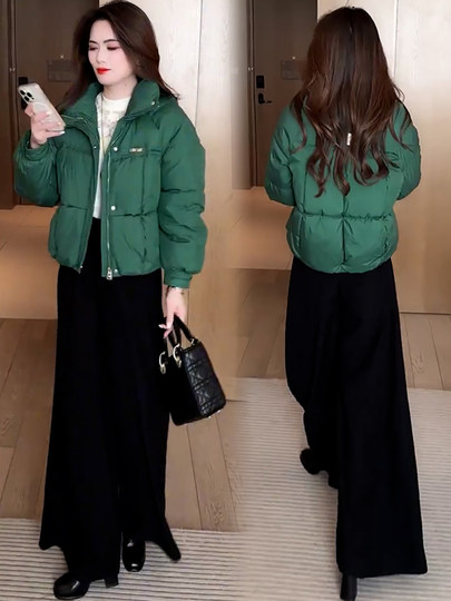 Short cotton-padded jacket for women in autumn and winter 2025 new design for small people fashionable and warm and versatile cotton-padded jacket